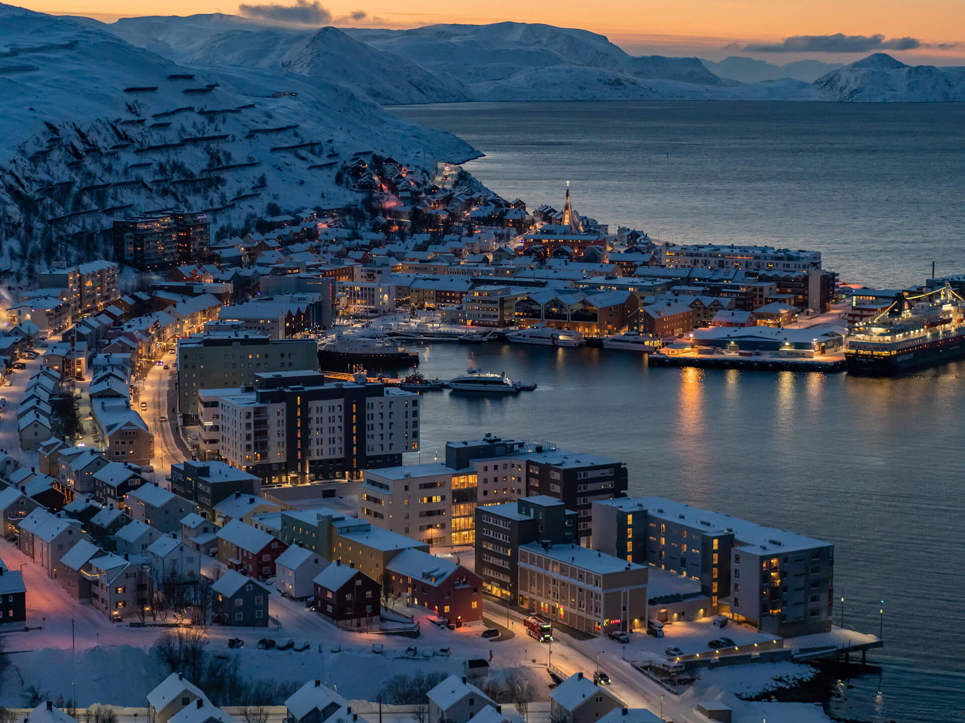 Næringseiendom forvaltet av G. Hagen i Hammerfest sentrum